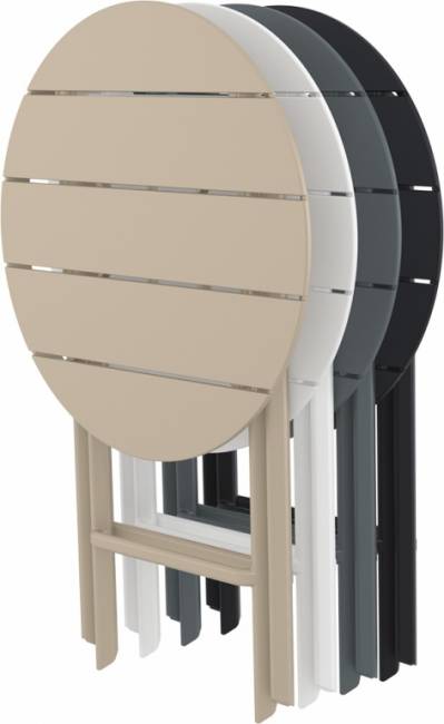 Стол пластиковый складной Helen Folding Table Ø60 бежевый Ø600х740 мм Стол пластиковый складной Helen Folding Table Ø60 бежевый Ø600х740 мм