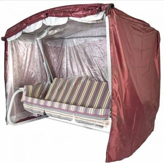 Чехол  для садовых качелей Барышня/Герда - 250х175х185, бордовый