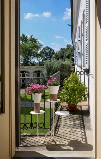 Ваза для цветов Mimosa лен, карамельный Ø245х250 мм