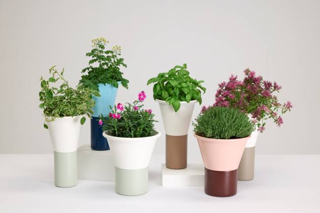 Ваза для цветов Mimosa лен, карамельный Ø245х250 мм