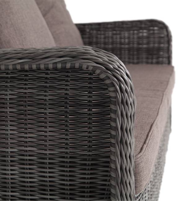 "Гляссе" диван трехместный из искусственного ротанга, цвет графит "Гляссе" диван трехместный из искусственного ротанга, цвет графит